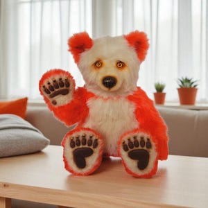 Handmade teddy bear, artist made bear, collectible OOAK plush toy