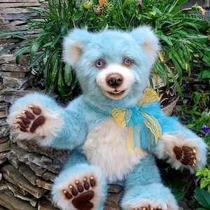 Handmade teddy bear, artist made bear, collectible OOAK plush toy
