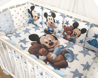 mickey mouse crib bumper
