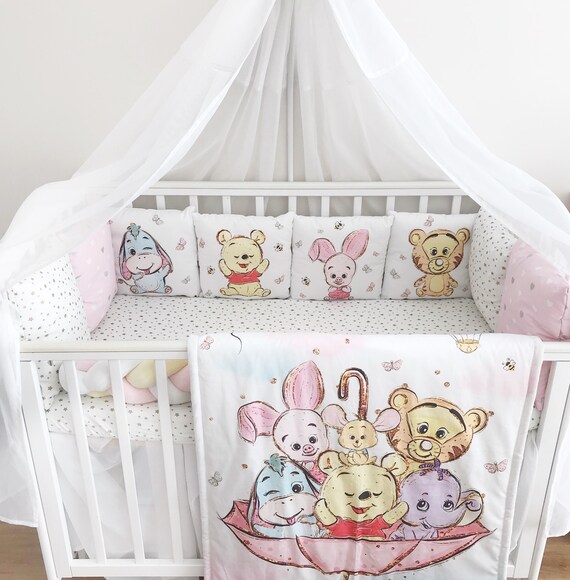 Winnie The Pooh Crib Bedding Set Boy Girl Yellow Bumpers - Winnie The Pooh Crib Bedding Set Canada Winnie The Pooh Crib Bedding Set Boy Girl Yellow Bumpers - Winnie The Pooh Crib Bedding Set Canada