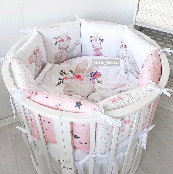 Set Bumpers For Baby Crib Baby Pillow Crib Bumper For Girl Etsy