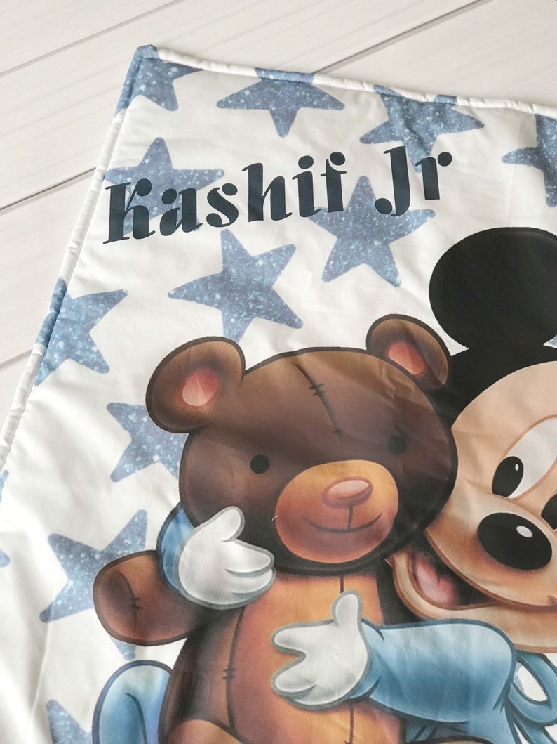 Disney Mickey Mouse Crib Bedding Boy Girl Nursery Personalized Etsy