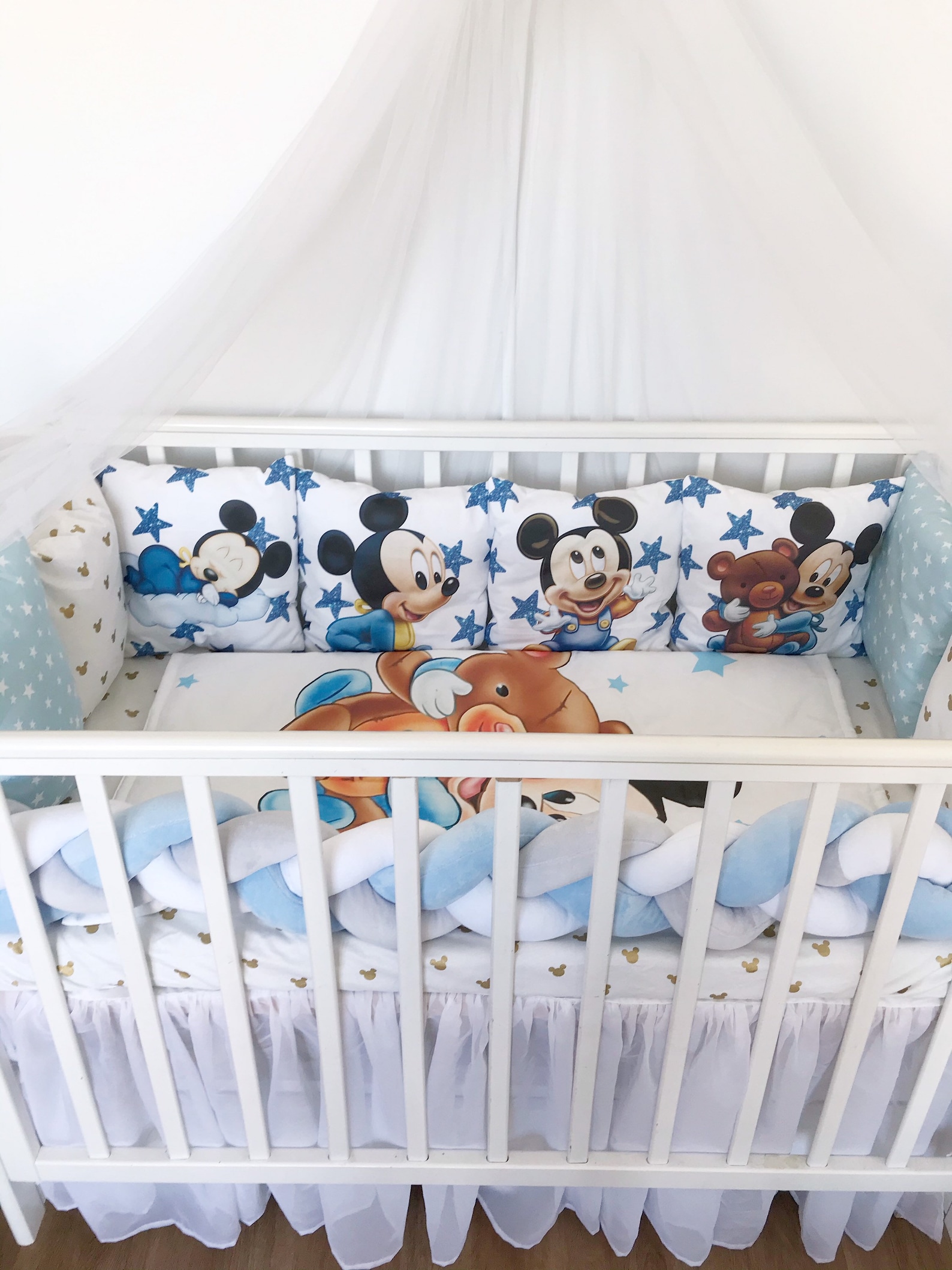 Disney Mickey Mouse Crib Bedding Boy Girl Nursery Personalized Etsy