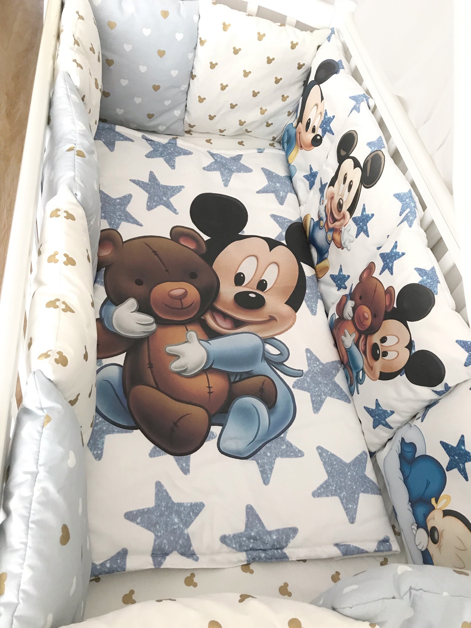 Disney Mickey Mouse Crib Bedding Boy Girl Nursery Personalized Etsy