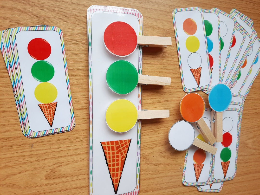 Printable Busy Bag Activity. Busy Bin Activity. PDF Icecream Activity