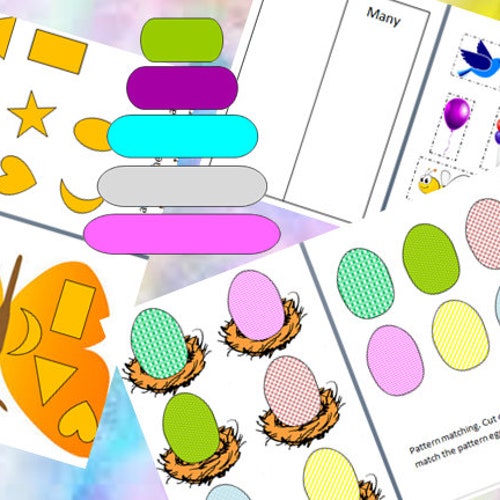 2 3 year old learning workbook pdf learning worksheets etsy