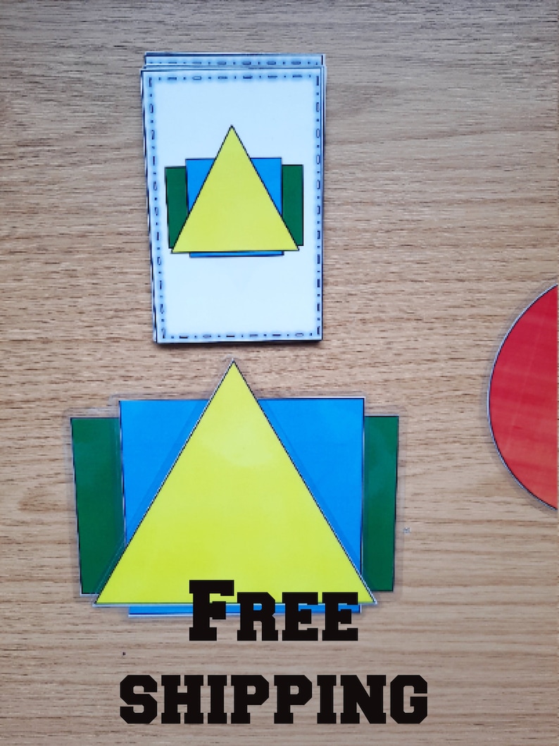 Stacking Shapes. Fallow the Pattern Cards. Stack up the Shapes | Etsy