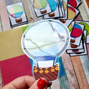 Montessori Hot Air Balloon Matching Game: Color Sorting Activity (PDF Pattern