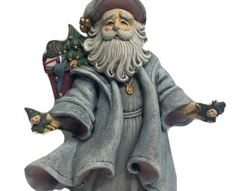 VINTAGE GARE Ceramic Mold #1567 Antique Santa with bag of puppet toys