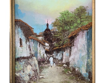 SIGNED Gomez Original Art Abstract Oil Painting Spain/Portugal