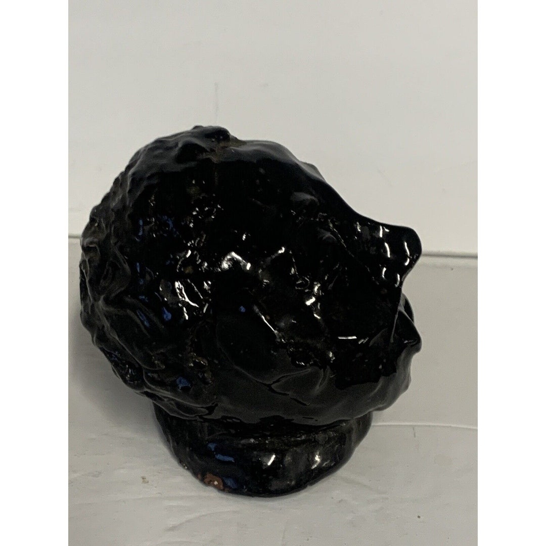 Vintage Black Head Sculpture Bust Unique Original OOAK SIGNED Etsy