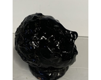 vintage black head sculpture bust Unique Original OOAK SIGNED