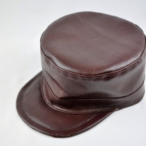Faux leather Rasta hat | Rasta crown hat | Large Rastafari hat