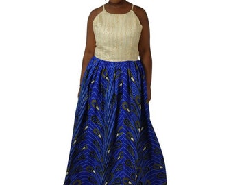 African Print And Lace Ankara Dress