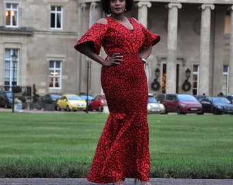 African Print Ankara Body-con elegante Vestido
