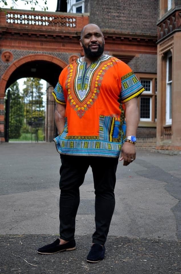 Orange Unisex Dashiki Shirt