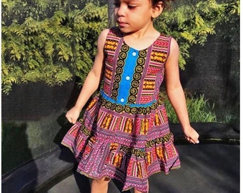 Dashiki Africa print girls dress