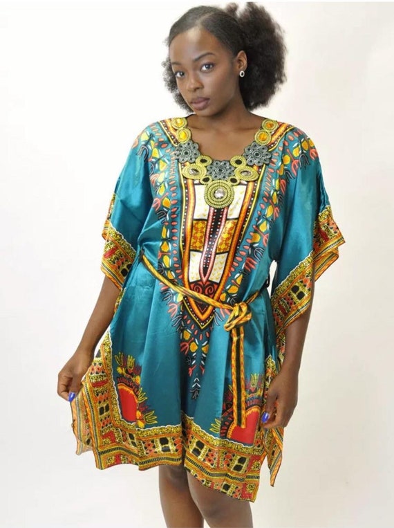 Kaftan Dashiki jurk in een maat Afrikaanse huisjurk Lange jurk met Dashiki print Huis jurk Etsy Nederland