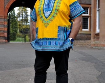 Yellow Unisex Dashiki Shirt