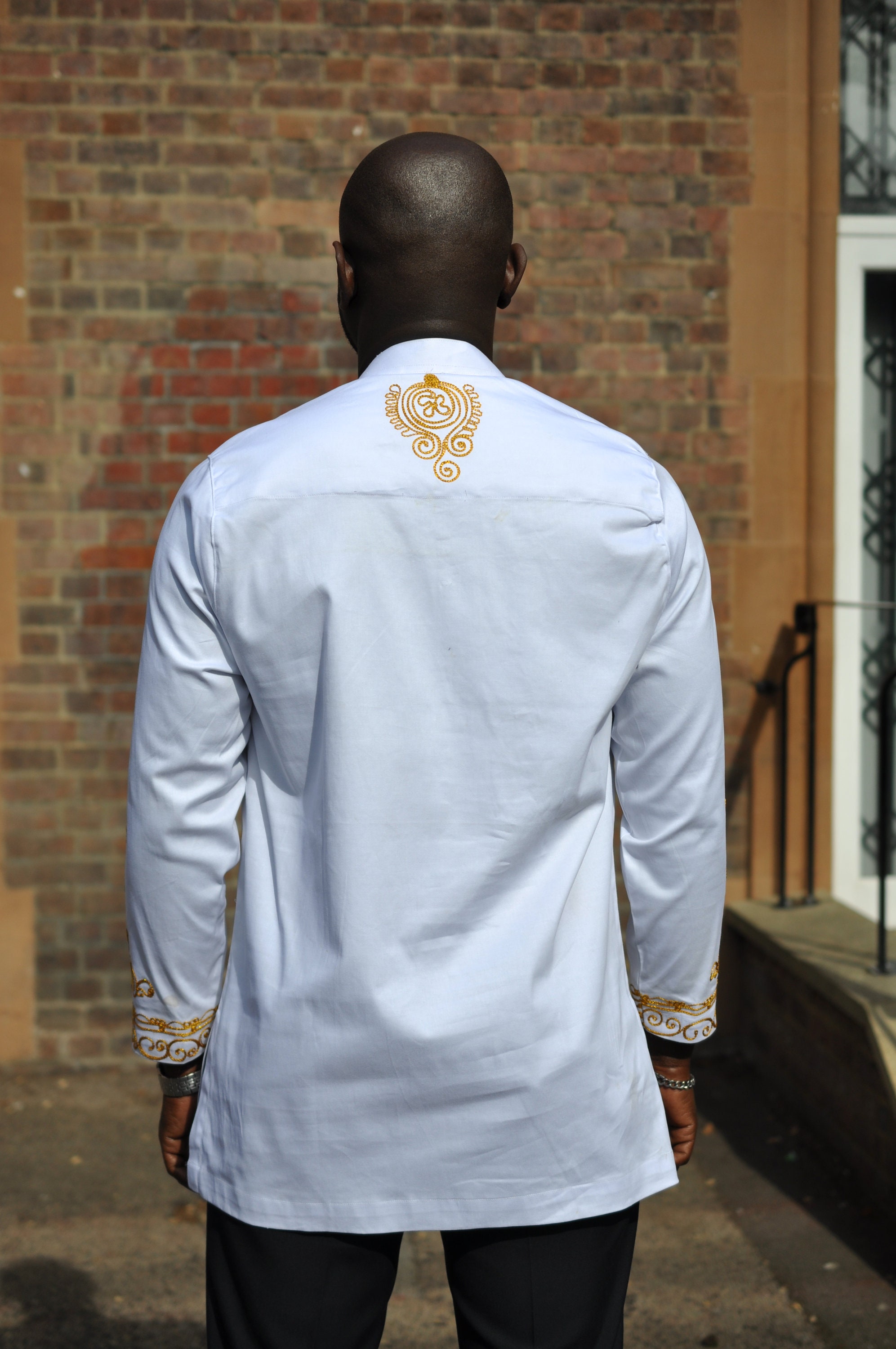 White and Gold Men African Polished Cotton Print Short Sleeved Shirts Mens Fashion Embroidery Shirt Mens African Occasion Shirt Etsy Canada