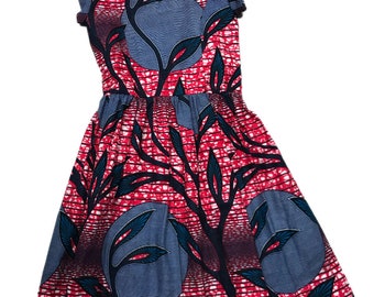 Vestido estampado africano bebé, vestido estampado africano infantil, vestido de niño Ankara, vestido de fiesta de bebé africano, vestido africano para niños pequeños