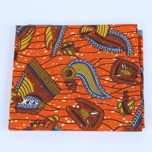6 Meter Ankara-Stoff mit afrikanischem Druck / mehrfarbiger Ankara-Stoff / afrikanischer Wachsstoff / Baumwollwachsstoff