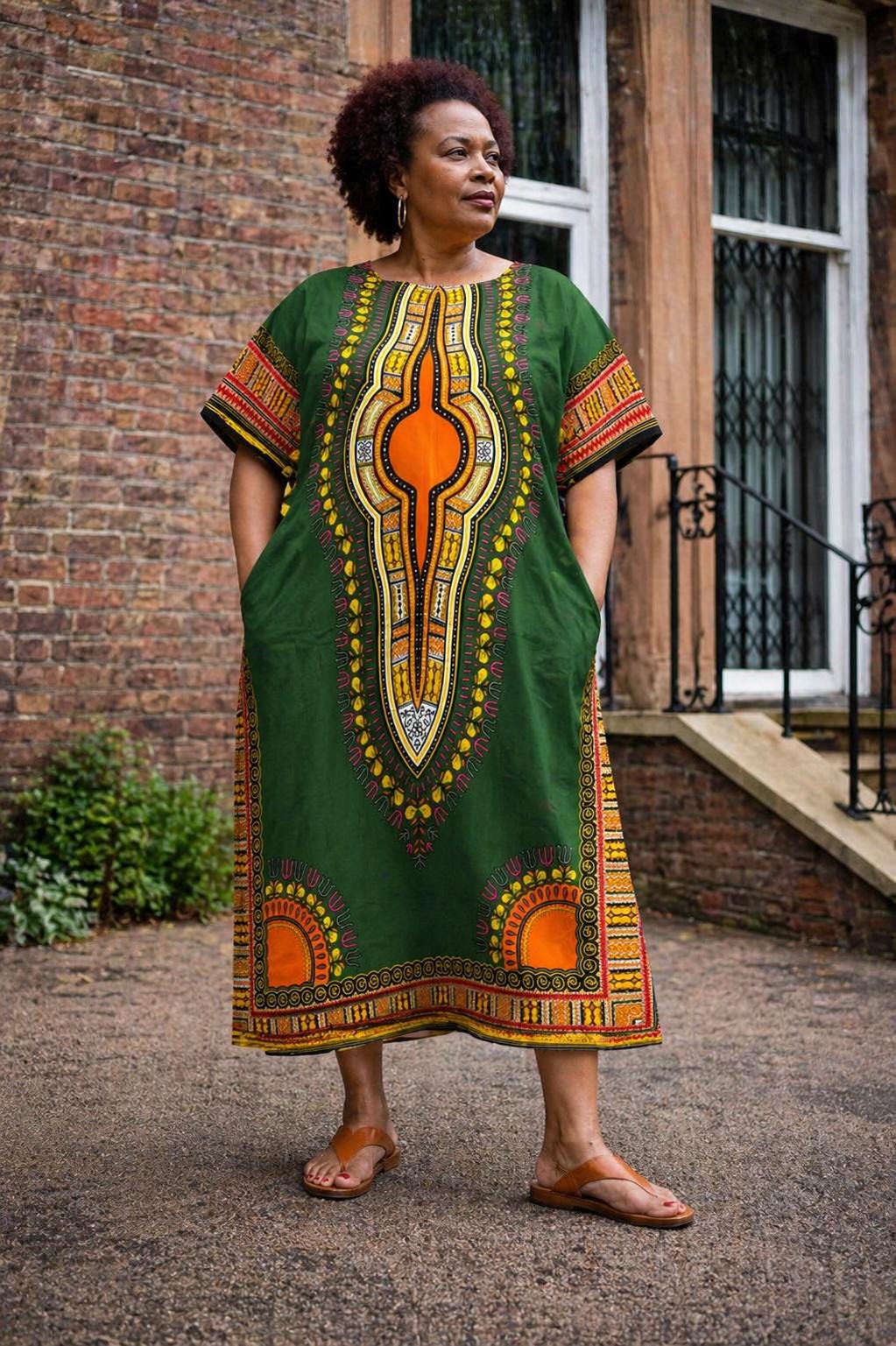 Green Dashiki Dress - Etsy Green Dashiki Dress - Etsy