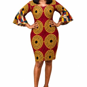 Fitted Ankara Dress - Etsy