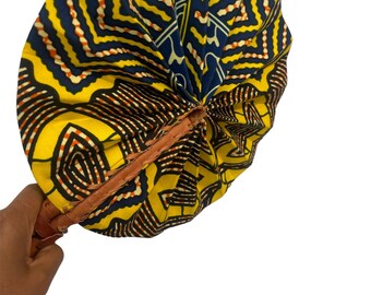 Ankara fabric fan/fabric leather fan