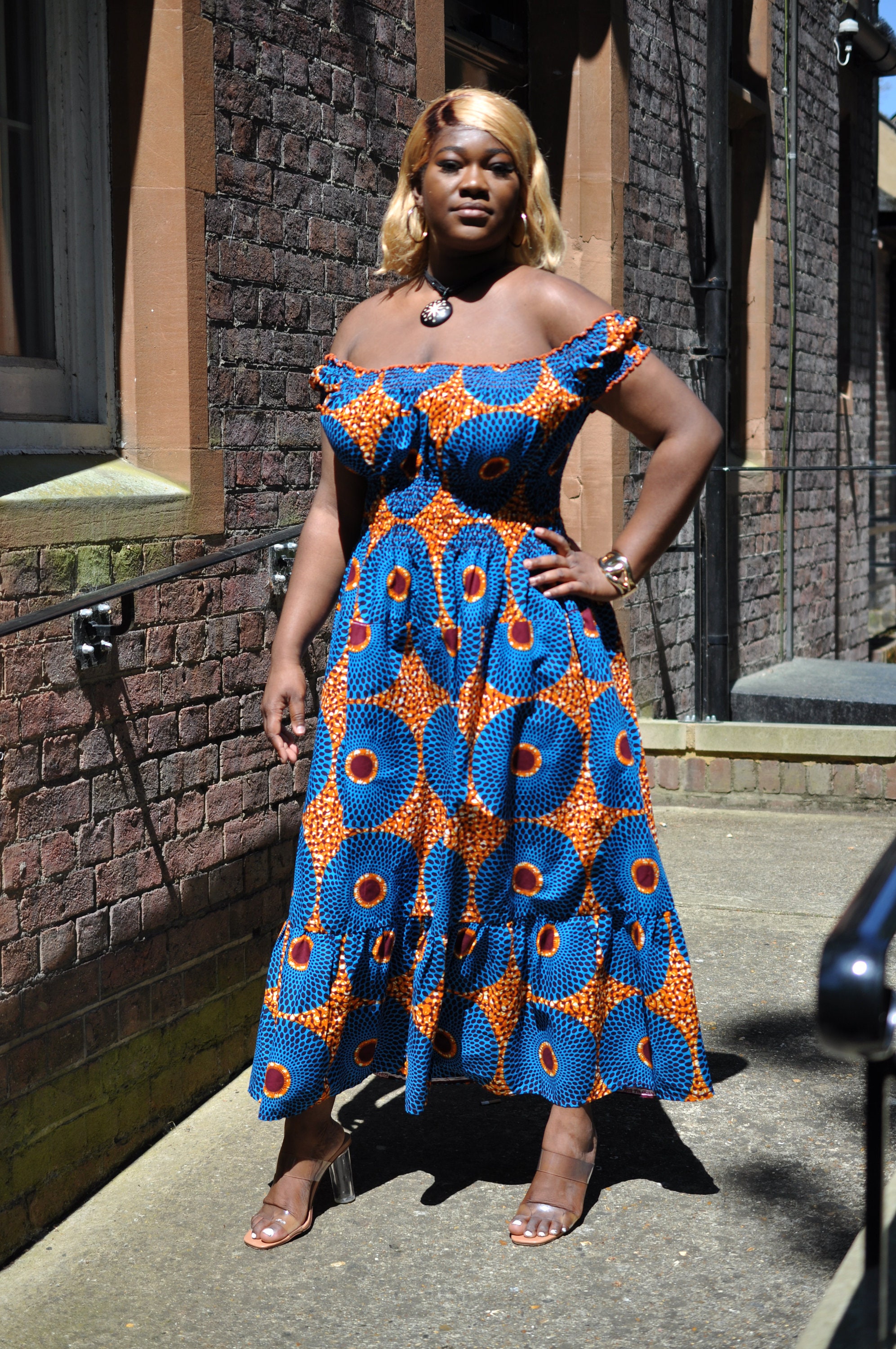 Md Woman Winter Dress 2022 African Print Feather Dress For Women