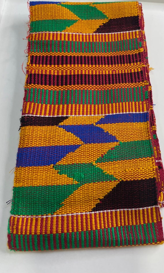 Unisex Colorful Handwoven African Ghanaian Kente Muffler Graduation Stole  Gift for Graduate Ceremony, Handmade Cotton Scarf,