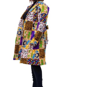 African Brown Ankara Parka Coat | African Puffer Coat | Ankara coat,quilted