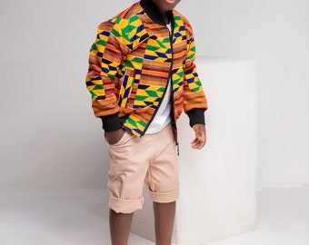 Unisex kids Ankara print bomber jacket/African print bomber jacket,gift for kids, Kids Jacket