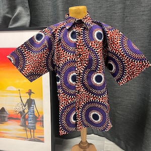 Kids Boys   10-12 African Print shirt with African kids outfit, Ankara Shirt, African Baby Boy outfit, Toddler African clothing.