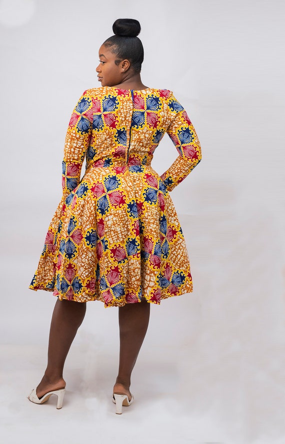 Beautiful Ankara Skater Dress African Womens Clothing African
