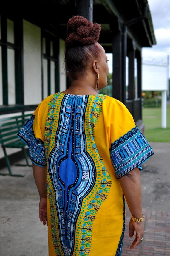 One Size Kaftan Dashiki Dress