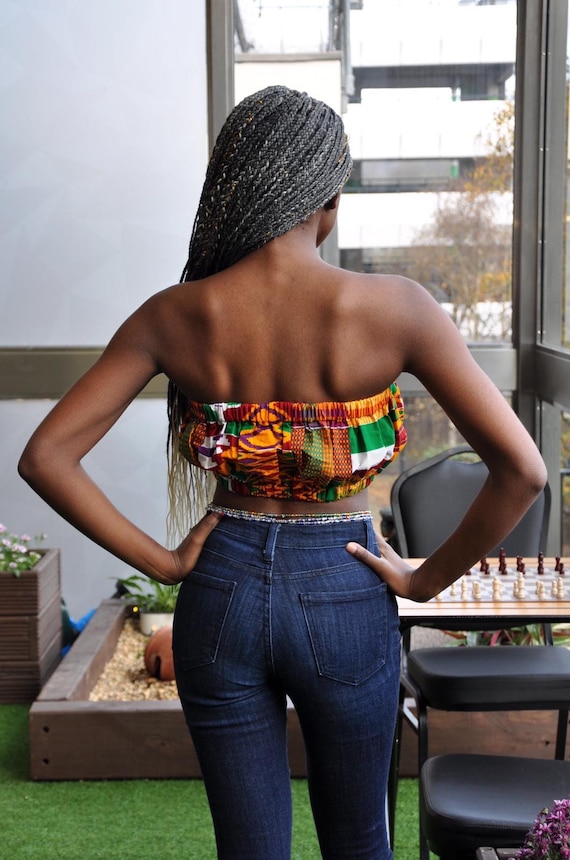 Femmes African Print Crop Top -  France