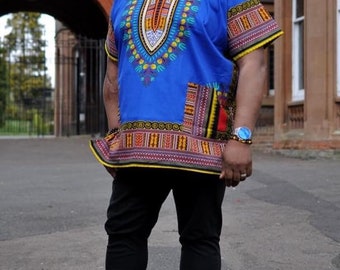 Royal Blue Unisex Dashiki Shirt