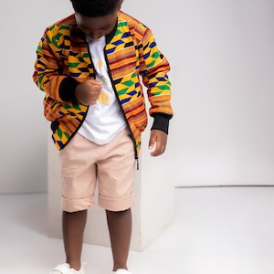 Unisex kids Ankara print bomber jacket/African print bomber jacket,gift for kids, Kids Jacket