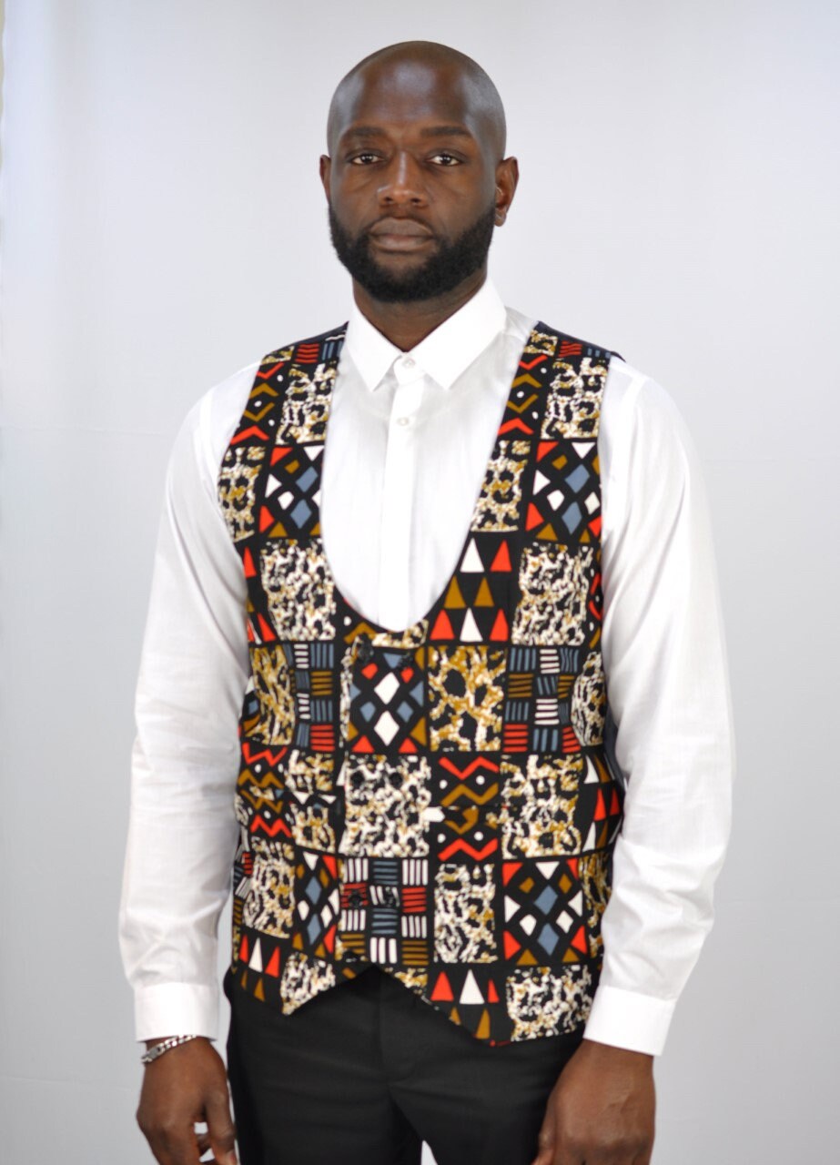 Gilet imprimé africain Gilet Africain Ankara homme - Etsy France