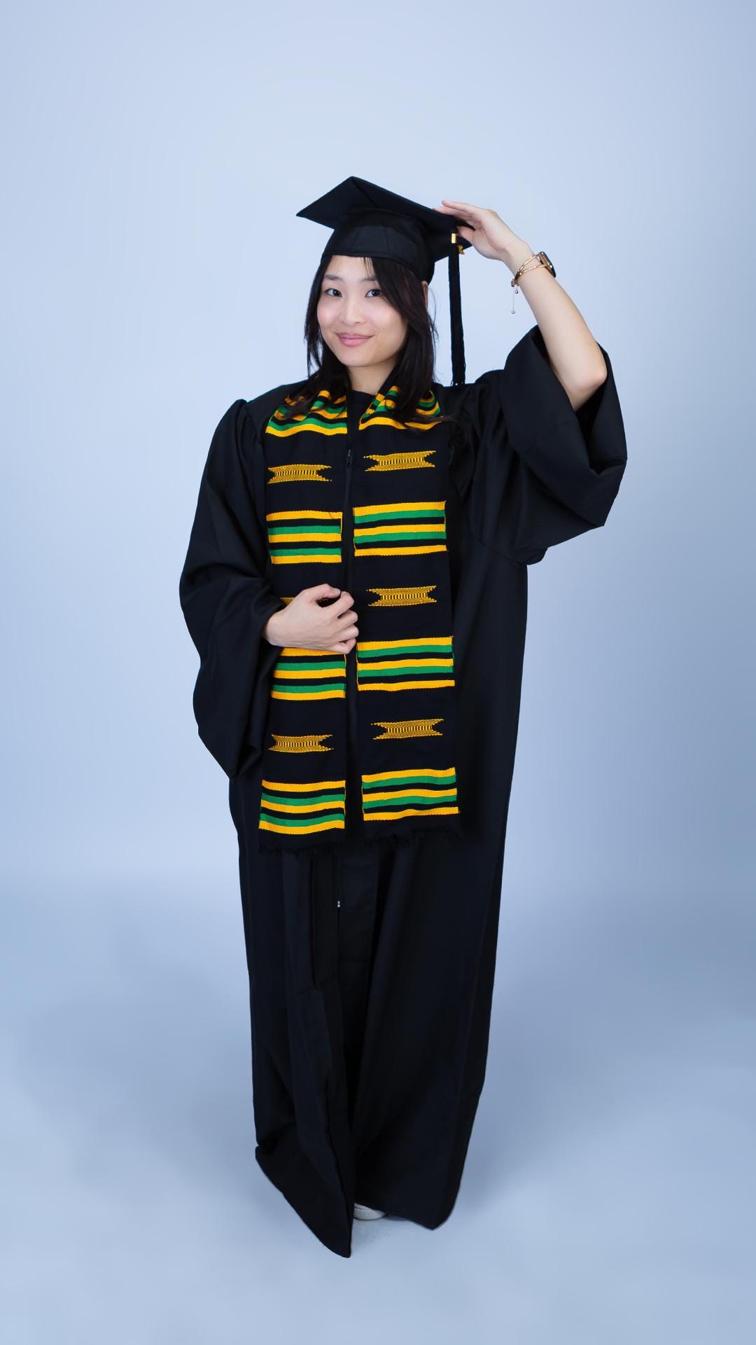 graduation kente dress styles fabric strip, Kente mufflers/Authentic Handwoven piece/Graduation stole ,Gifts ideas Spring26