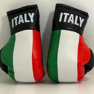 Italy Decor Flag Boxing Gloves Car Mirror Hanging Ornament