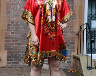 One Size Kaftan Dashiki Dress | African house dress | Dashiki print long dress | House dress