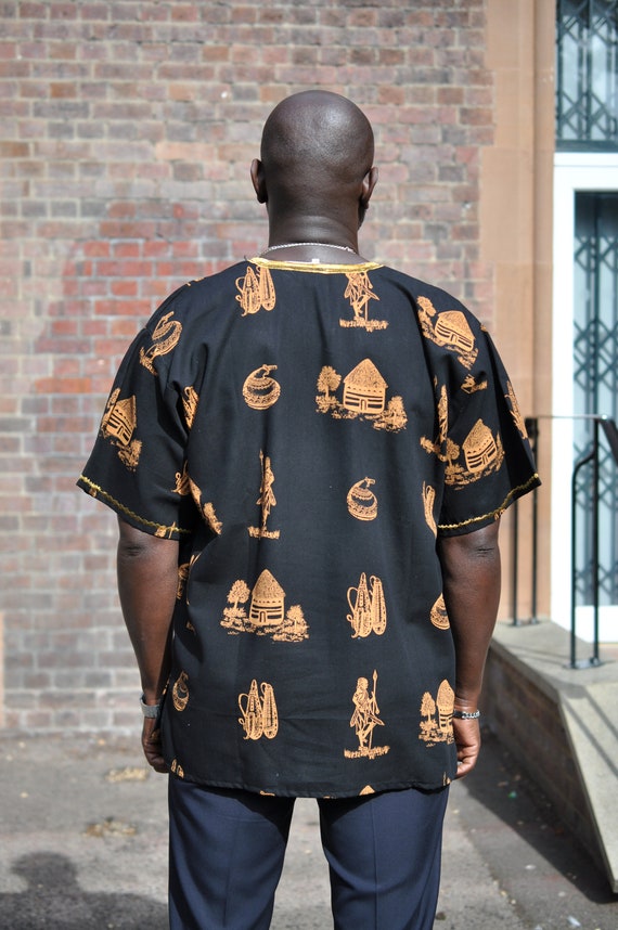 African traditional top mens shirts