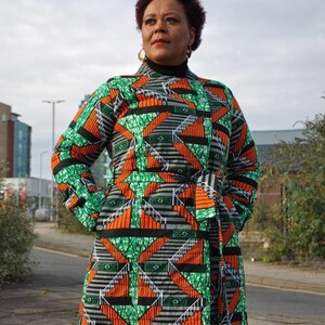 African Multi Ankara puffer coat | African Print Coat | Ankara print Coat