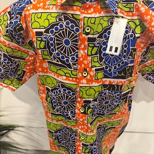Kids Boys  8-10 , African Print shirt with African kids outfit, Ankara Shirt, African Baby Boy outfit, Toddler African clothing.