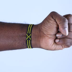 Beaded Country Bracelet, Caribbean Country Beaded Bracelets, Handmade in Kenya Wrist Bead Bracelet, Many Countries Available