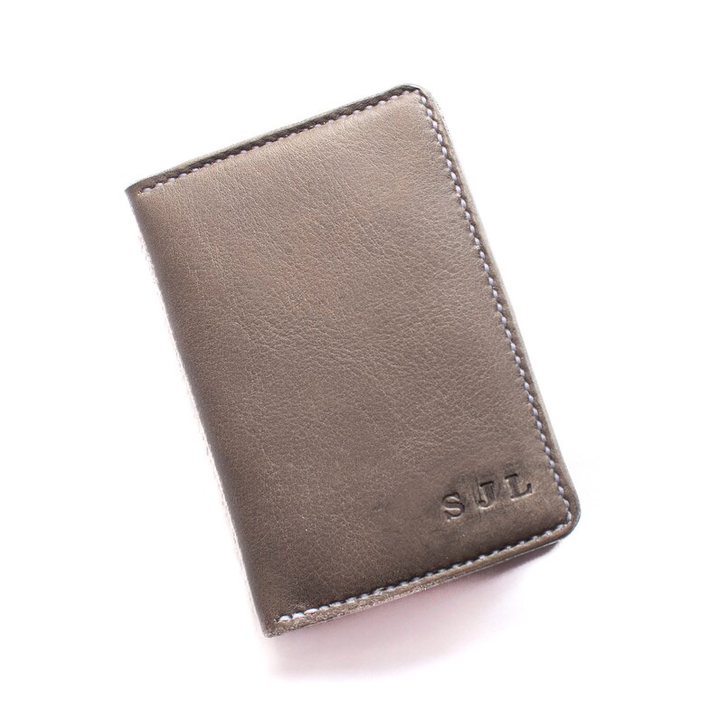 Grey Passport Wallet Personalised Leather Passport Wallet Etsy