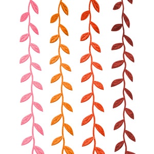 Leaf ribbon leaf ribbon leaf border made of satin approx. 3 cm wide in 10 colors image 5