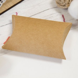 Kraft Box Schmuckschatulle Kissenschachtel 70 x 70 x 25 mm